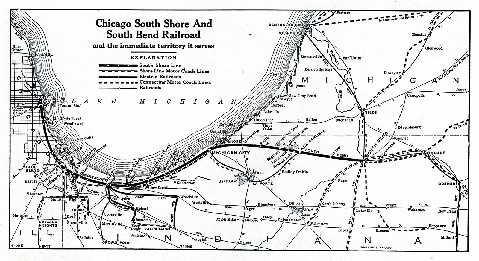 South Shore Line Museum Project - South Shore Line route map